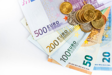 background of all euro bills