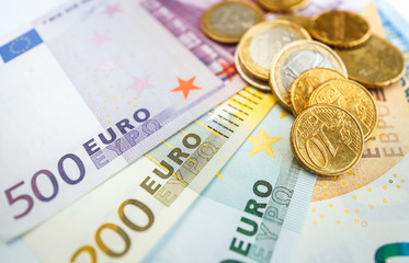 background of all euro bills