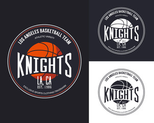 Basketball logo for t-shirt design