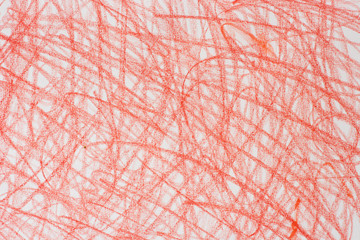 Obraz premium red crayon doodles on paper background texture