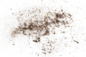 Fototapeta na wymiar Pile dirt isolated on white background, with clipping path