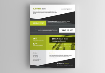 Flyer Layout with Green Accents 