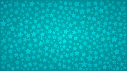 Abstract background of stars of different sizes in light blue colors.