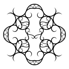 Isolated arabesque pattern