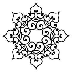 Isolated arabesque pattern