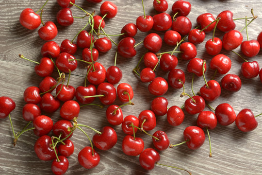 delicious red cherries on the table - grown in Italy