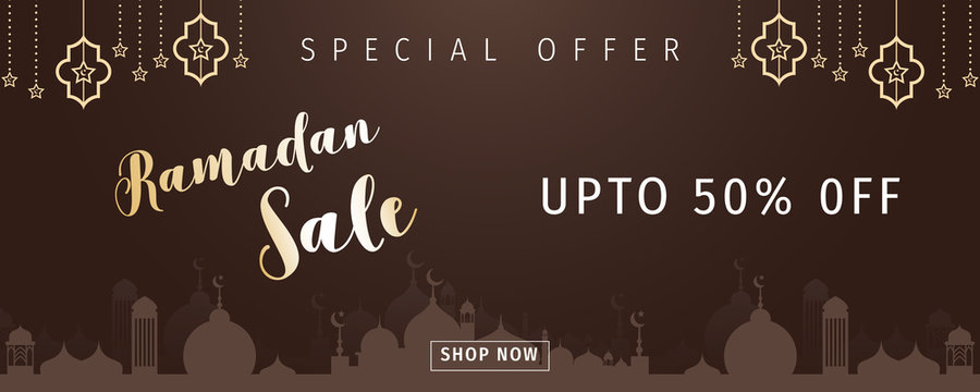 Ramadan sale design vector. Ramadan special offer.