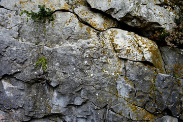 Old rock with cracks