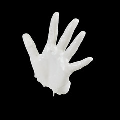 white hands of death ghost, devil hand, demon skin, halloween theme, black background