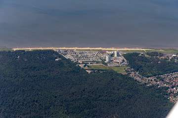 panorama flight over the north sea islands and the coast of germany