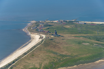 panorama flight over the north sea islands and the coast of germany