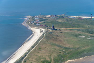 Fototapeta na wymiar panorama flight over the north sea islands and the coast of germany