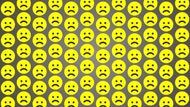 Sad smile emotion grey background traffic vertical