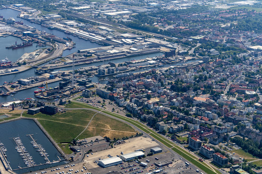 panorama flight over the north sea islands and the coast of germany