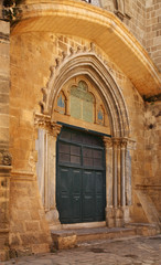 Fototapeta na wymiar Door of Selimiye Mosque (St. Sophia Cathedral) in Nicosia. Cyprus