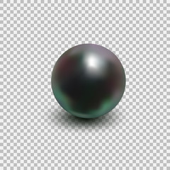 Beautiful black shiny sea pearl