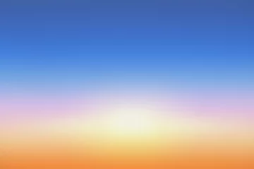 Tuinposter Sky gradient from blue to orange sunset © bravissimos