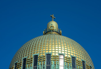 Fototapeta na wymiar am Steinhof Kirche. Otto Wagner Church in Vienna, Austria