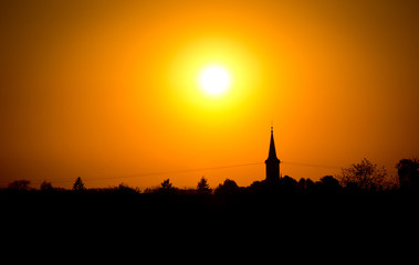 Fototapeta na wymiar Sunset tchèque 