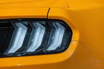 Orange car front lamp
