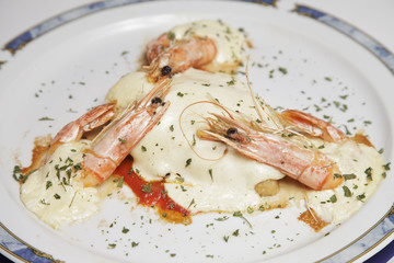 bacalao y langostinos