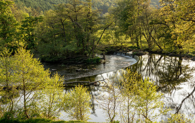Fototapeta premium Horseshoe Falls outside Llangollen in Wales