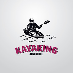 Canoe or Kayaking Logo Designs Template - obrazy, fototapety, plakaty