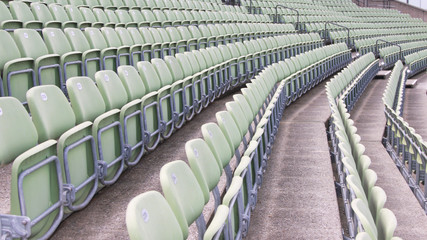 empty seats at a grandstand