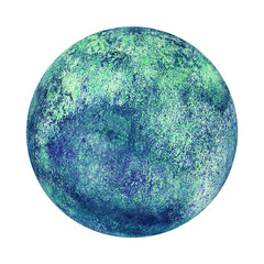 Earth planet globe watercolor isolated