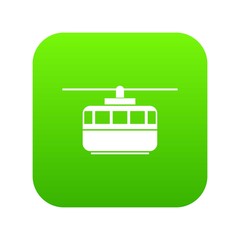 Funicular icon digital green for any design isolated on white vector illustration
