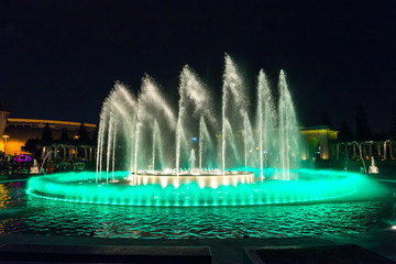 Magic water circuit and light show in Lima, Peru