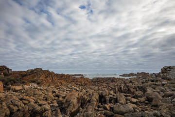 Fototapeta na wymiar West Point State reserve beach and rugged coastline, Tasmania, Australia