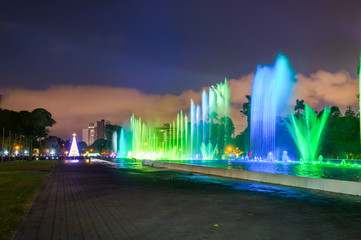Beautiful water circuit in Lima, Peru