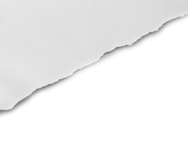 Torn paper isolated on white background