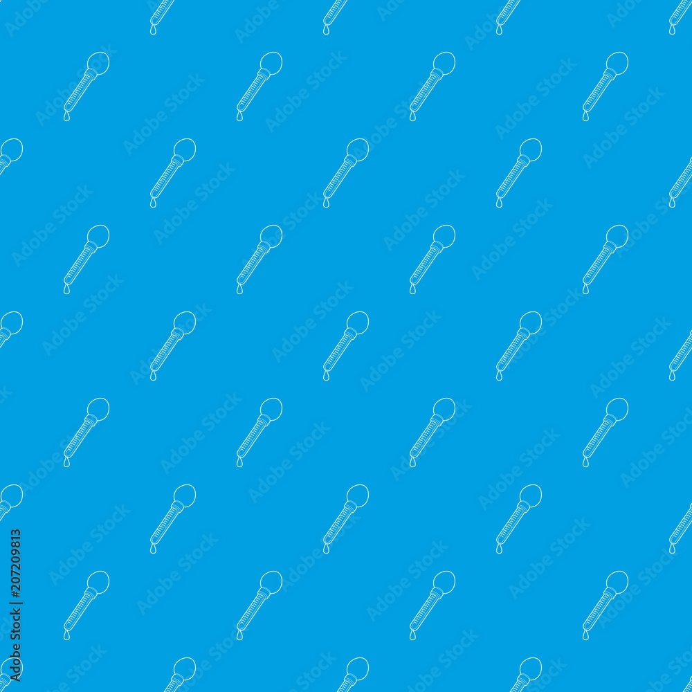 Poster pipette pattern vector seamless blue repeat for any use