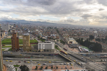 Una vista panorámica de la ciudad de Bogotá