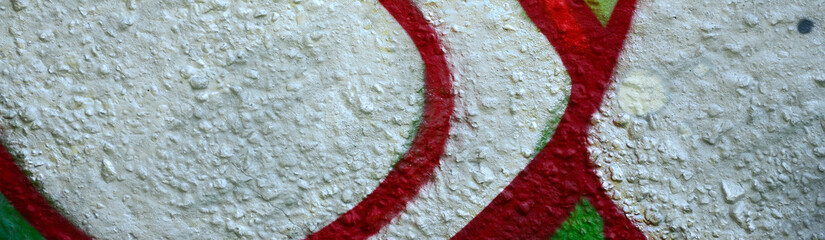 Street art. Abstract background image of a fragment of a colored graffiti painting in chrome and...