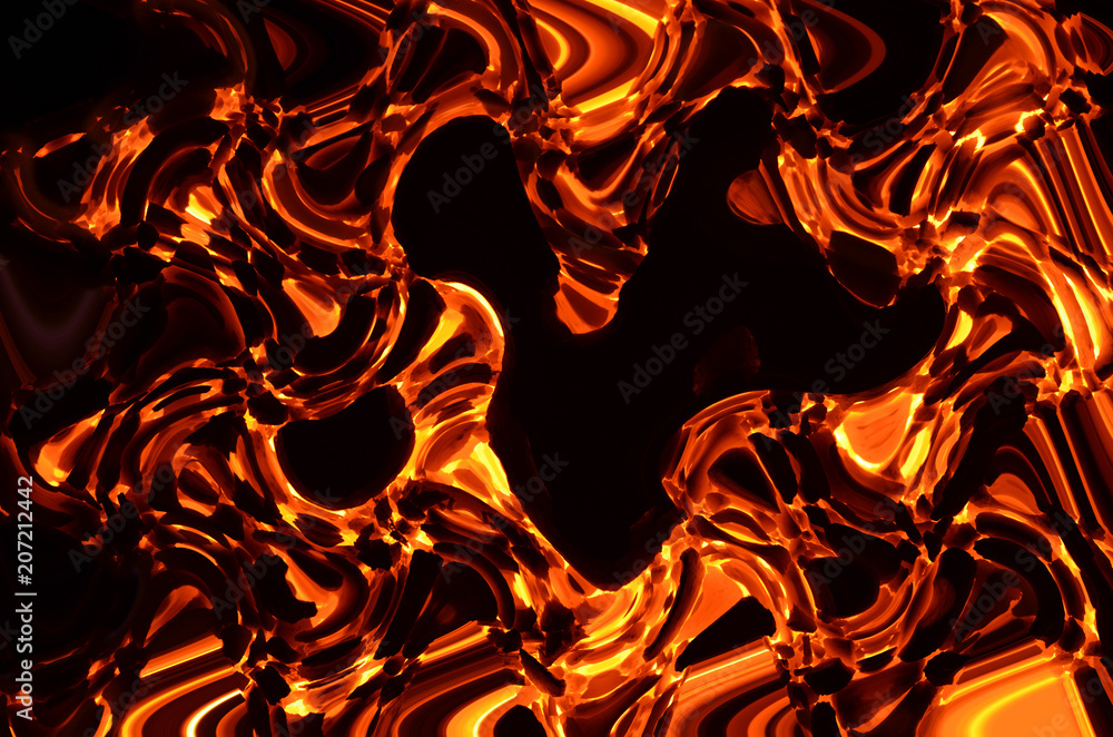 Poster abstract background consisting of figures of a fiery color.