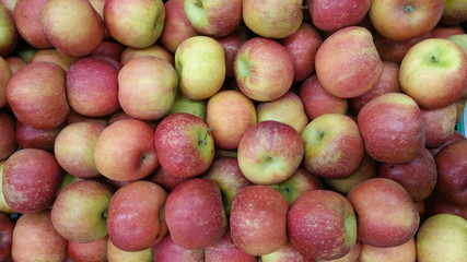 Red apples on the market