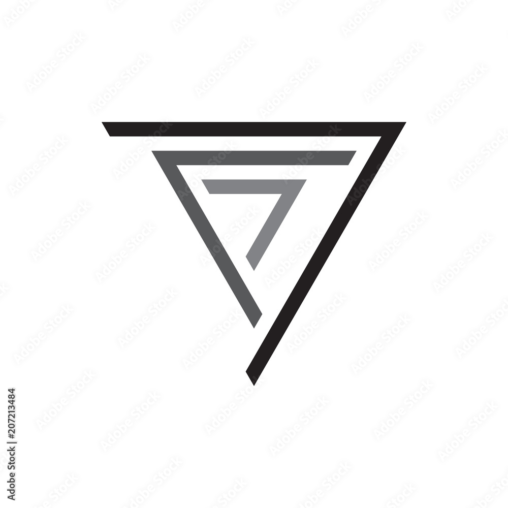 Wall mural triangle logo vector