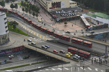Una vista panorámica de la ciudad de Bogotá