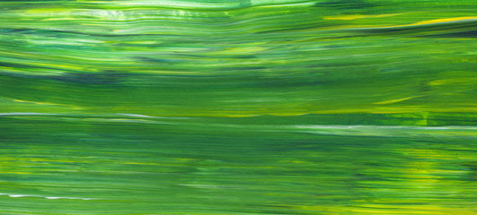 Abstract acrylic painting for use as background, texture, design element. Modern art in Mixed colours of green, blue, yellow.