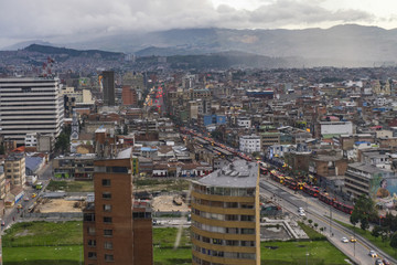 Una vista panorámica de la ciudad de Bogotá