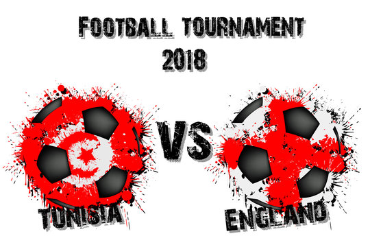 Soccer game Tunisia vs England