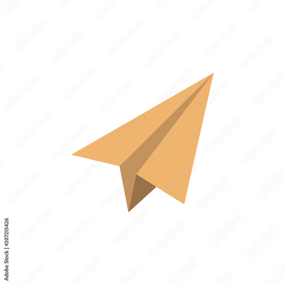 Poster paper airplane colored icon. element of school icon for mobile concept and web apps. detailed paper 