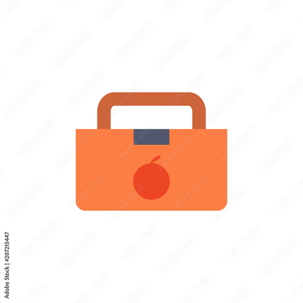 Poster a bag for food colored icon. element of school icon for mobile concept and web apps. detailed a bag 