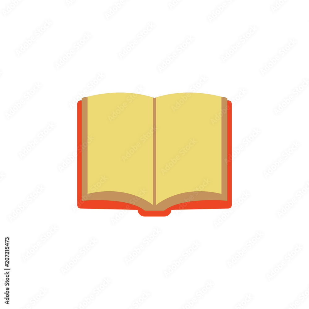 Poster open book colored icon. element of school icon for mobile concept and web apps. detailed open book i