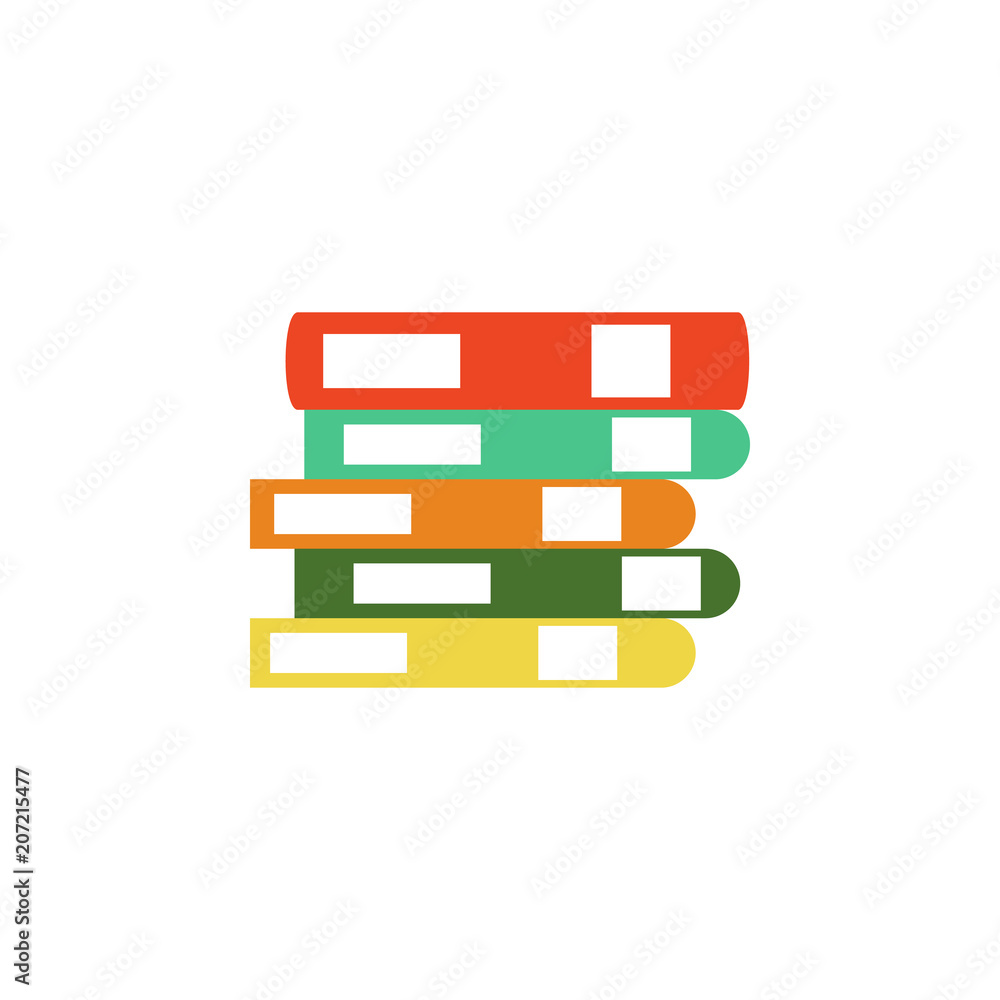 Poster pile of books colored icon. element of school icon for mobile concept and web apps. detailed pile of