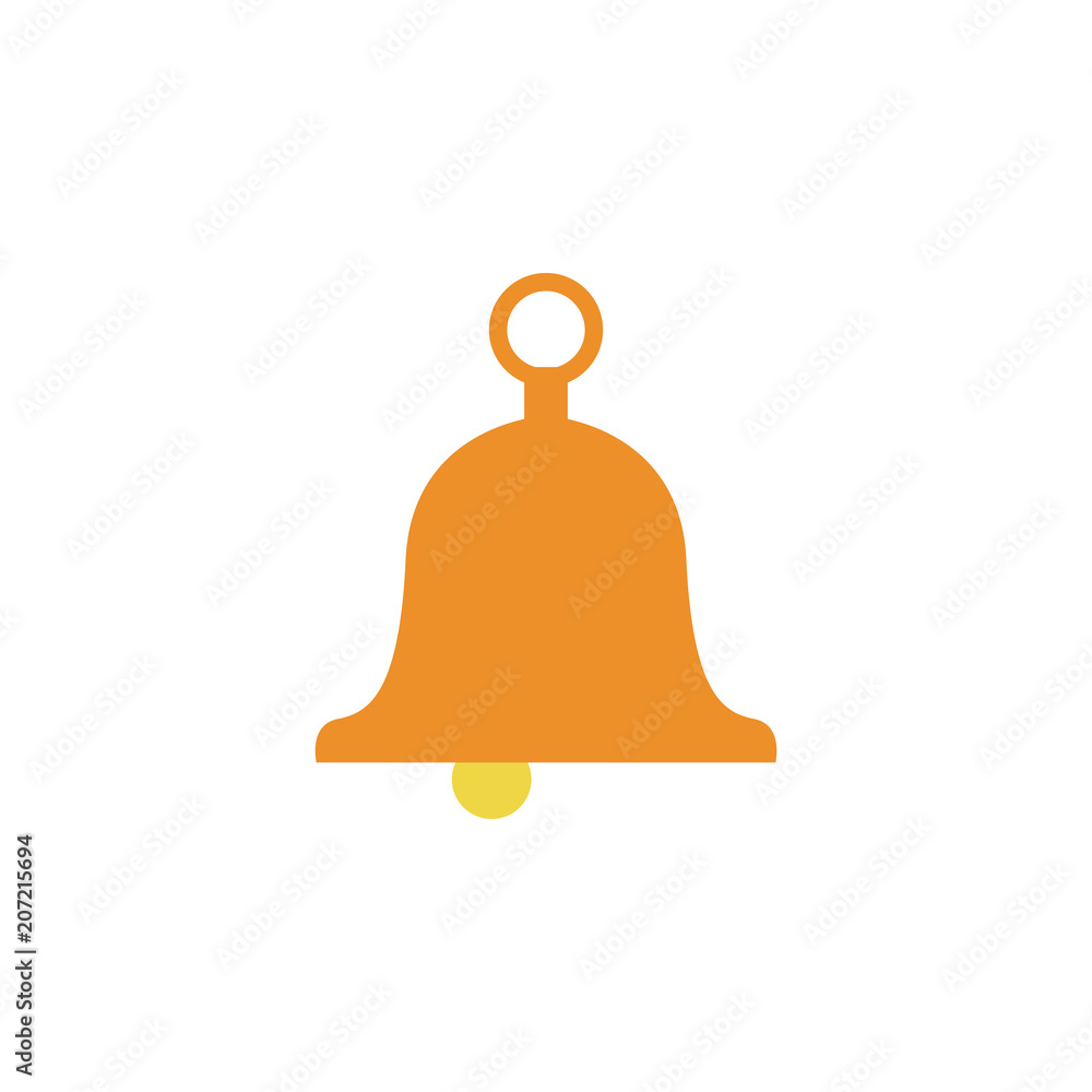 Aufkleber bell colored icon. element of school icon for mobile concept and web apps. detailed bell icon can be