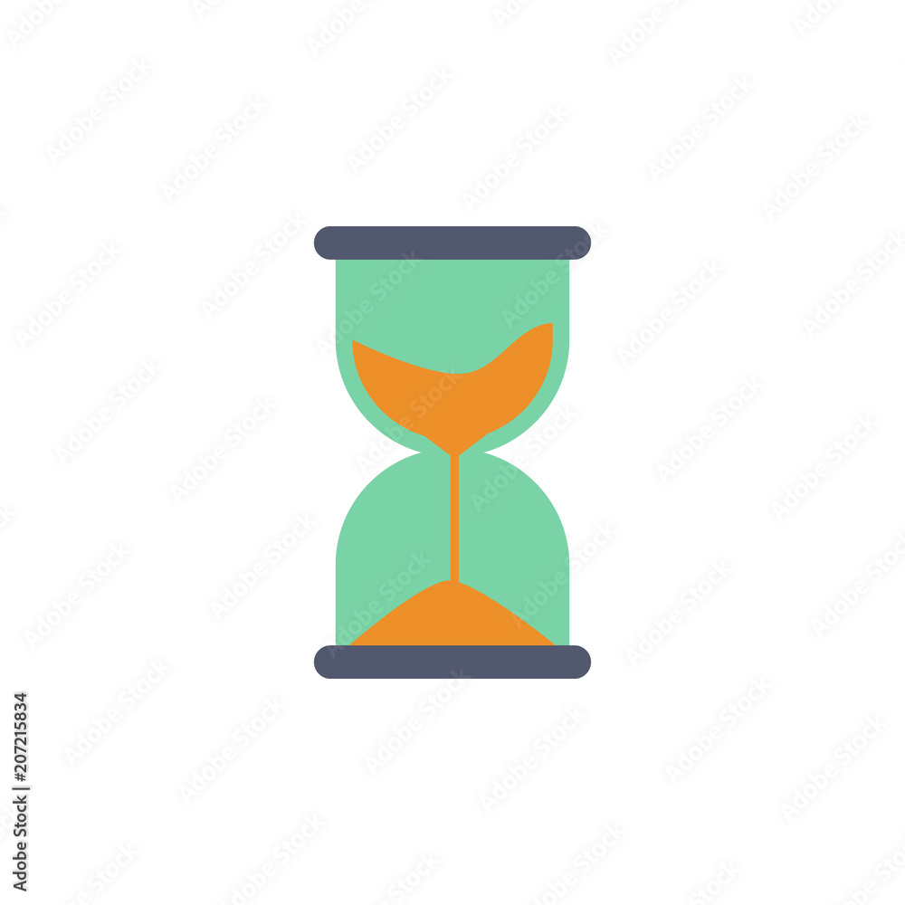 Poster hourglass colored icon. element of school icon for mobile concept and web apps. detailed hourglass i